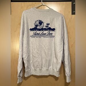 Aimé Leon Dore Unisphere Creneck Sweatshirt - Gray - Size Large - Never worn